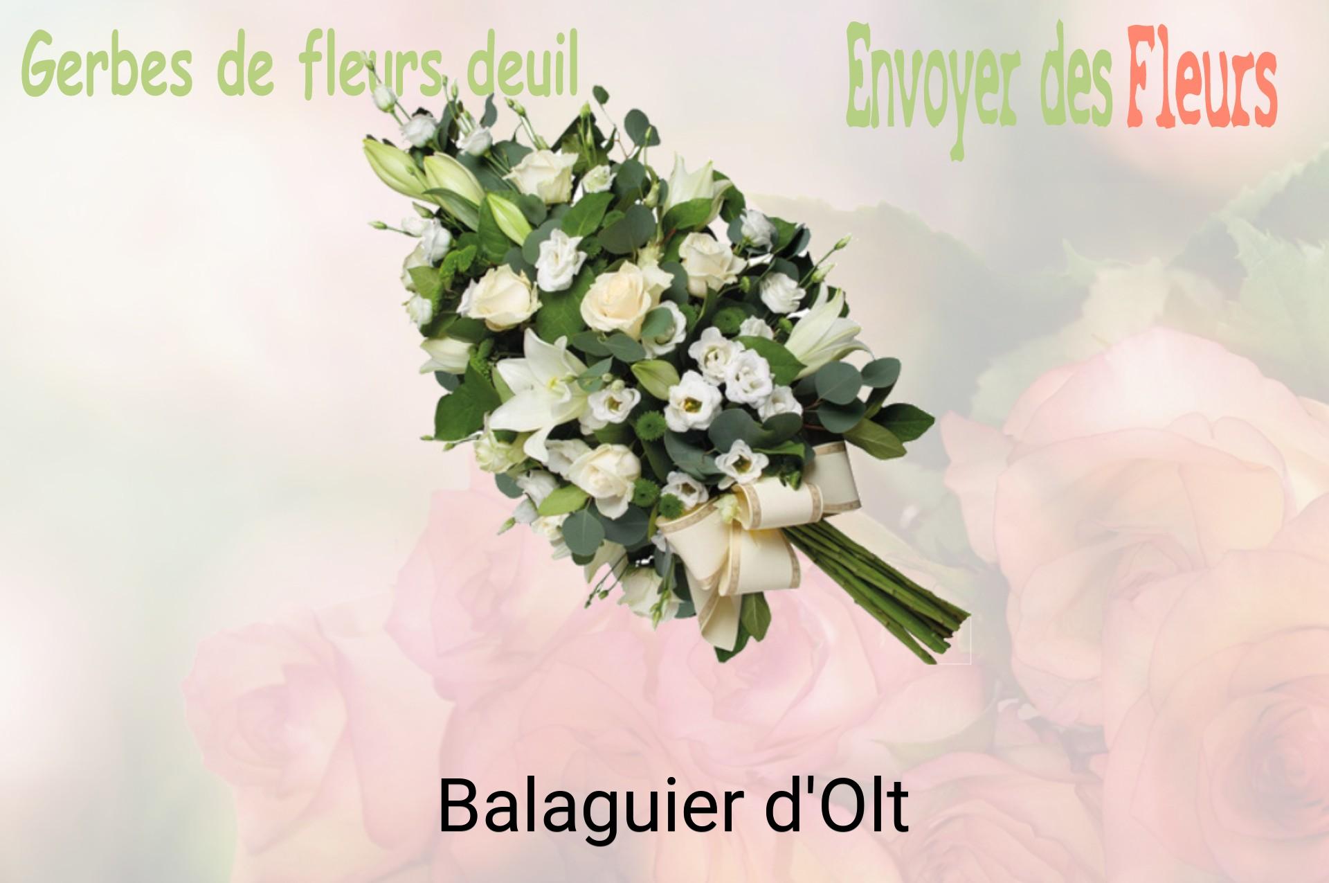 Gerbe de fleurs de deuil livrée à Balaguier-d'Olt